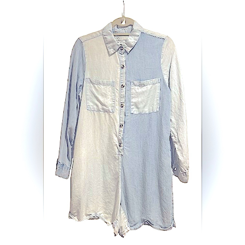 Vintage Havana Light and Dark Denim Romper, Size S - Picture 2 of 9
